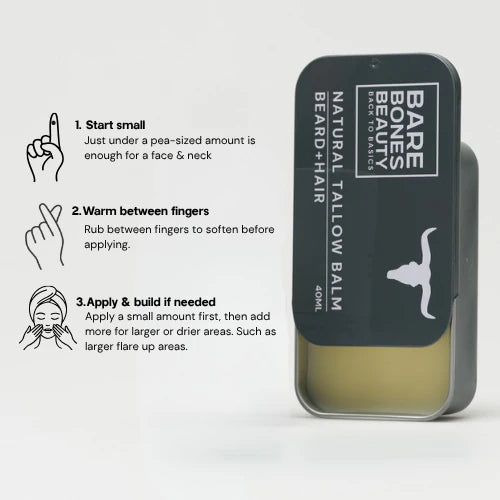 Bare Bones Beauty Beard + Hair Tallow Balm