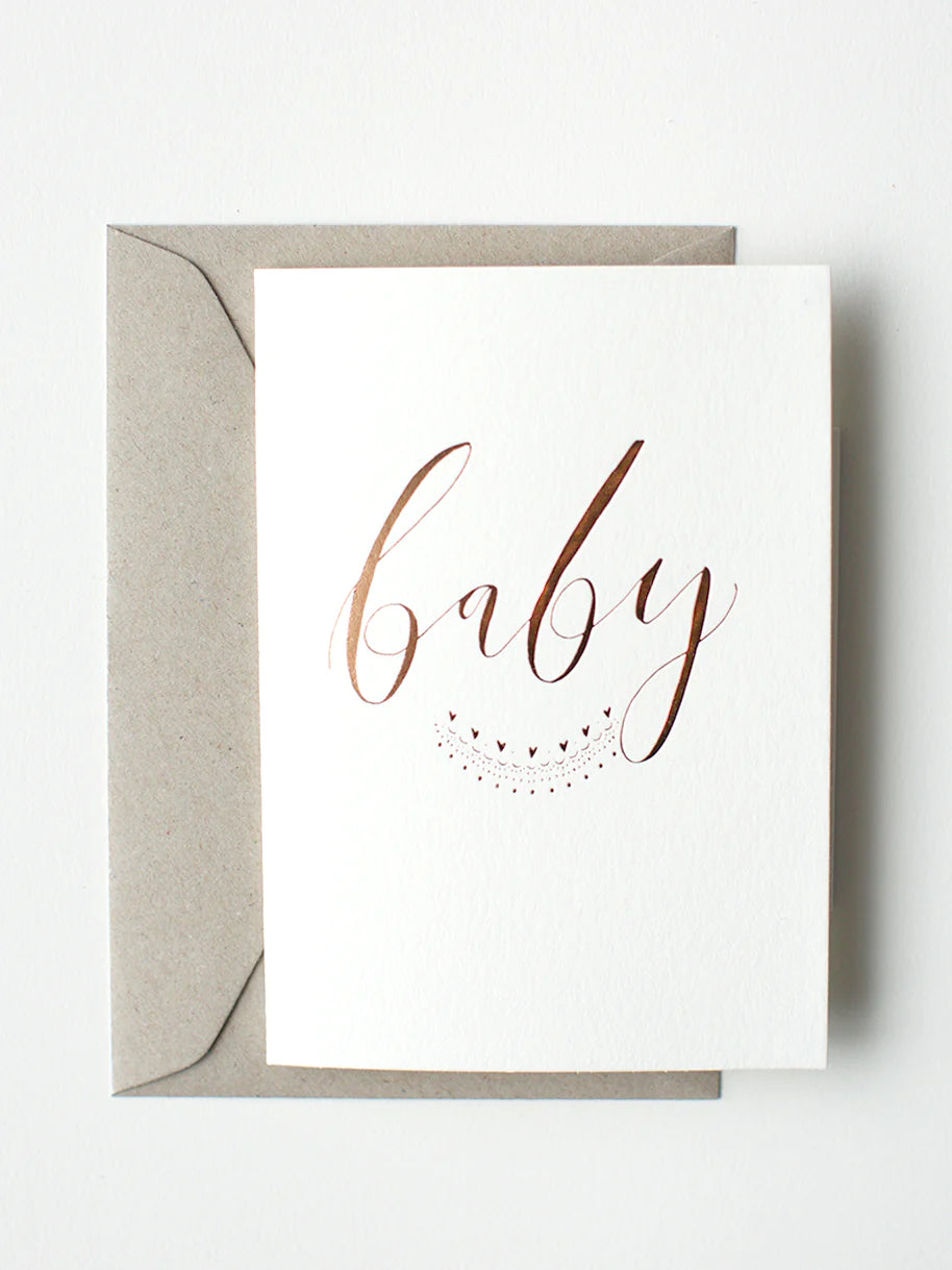The Little Press Baby Foil Font Greeting Card