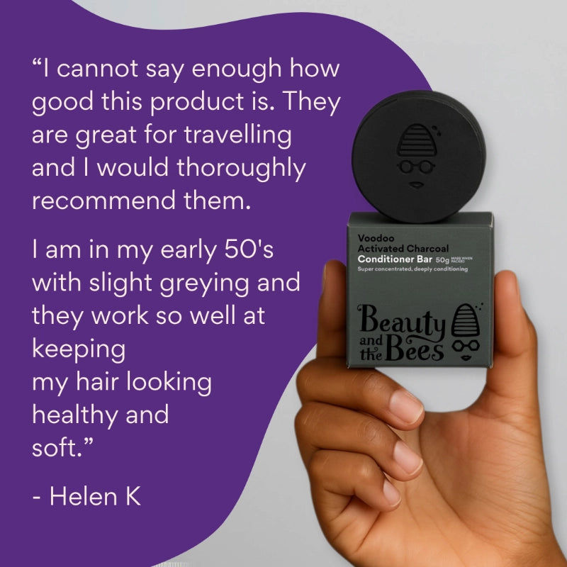 Beauty And The Bees Voodoo Activated Charcoal Conditioner Bar 50gm