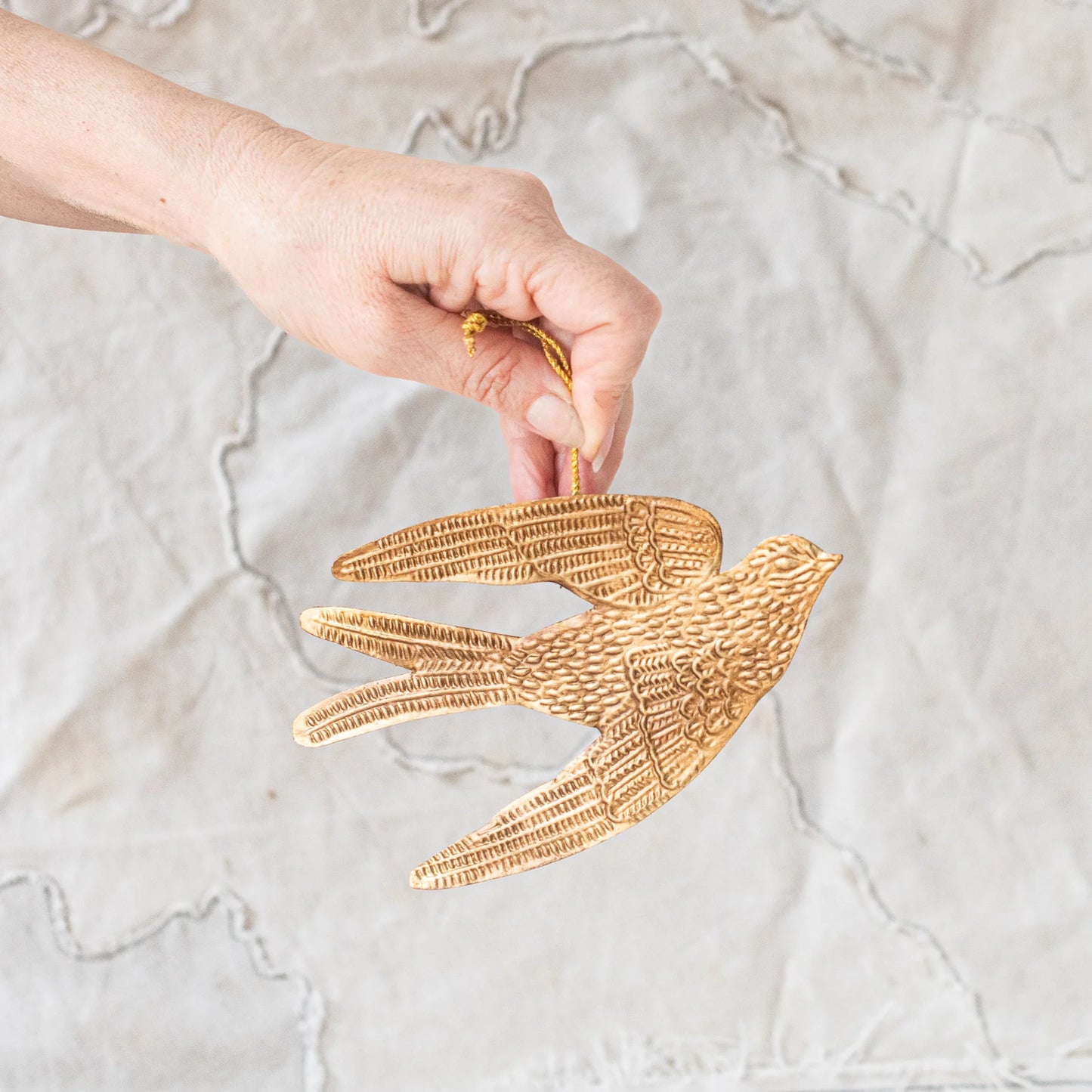 Golden Bird Hanging Ornament