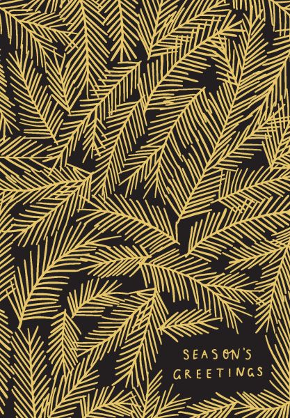 Gold Christmas Greeting Card