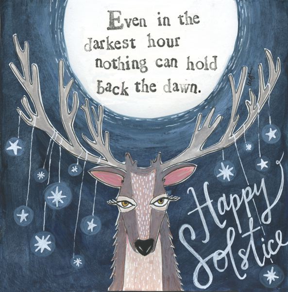 Happy Solstice Christmas Greeting Card
