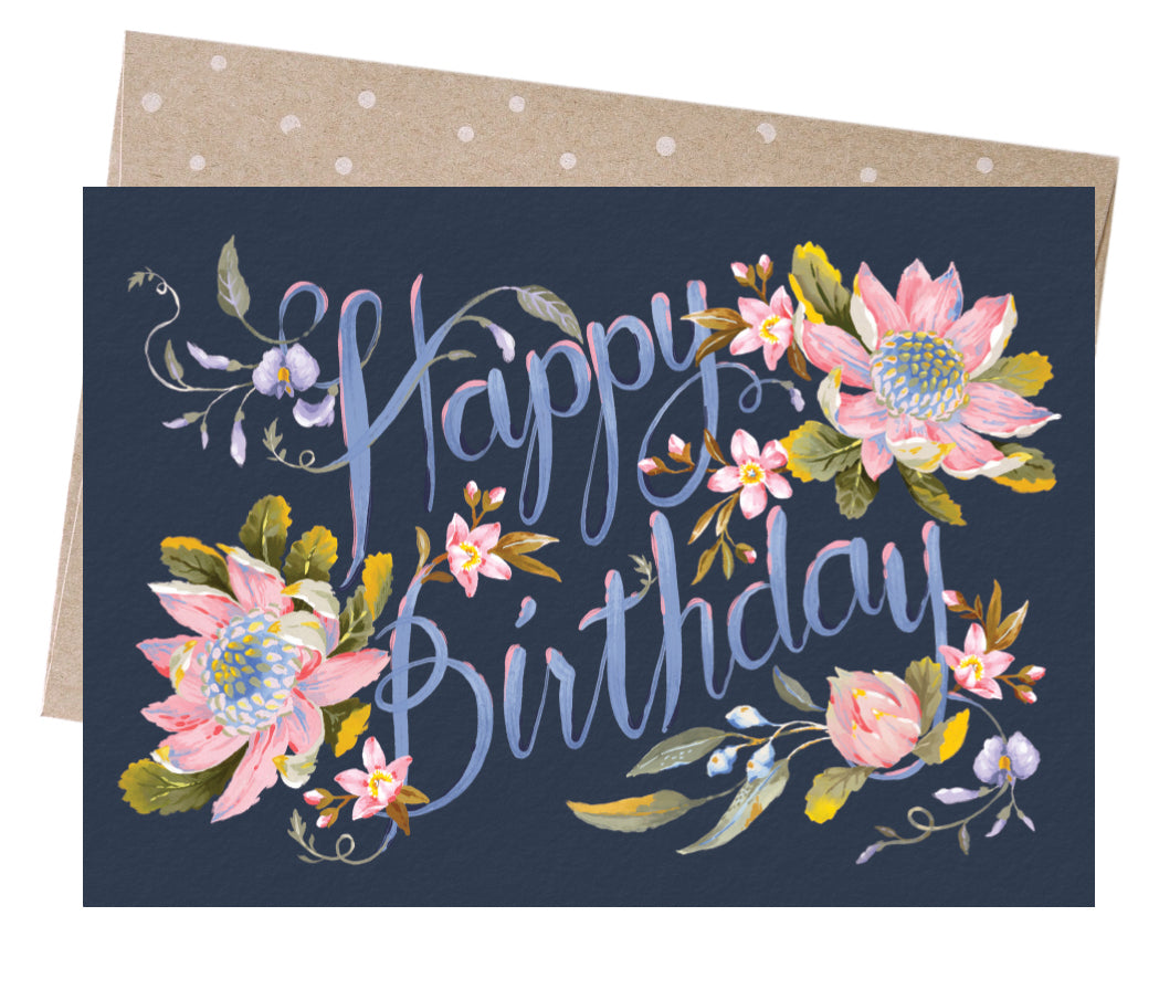 Earth Greetings Jayne Branchflower Birthday Waratahs Greeting Card