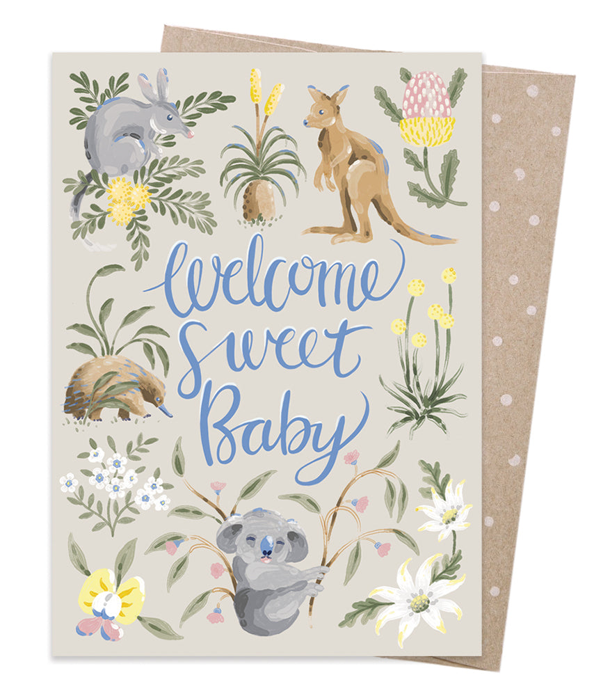 Earth Greetings Jayne Branchflower Sweet Baby Wildlife Greeting Card