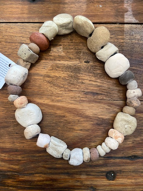 Cool Earth Ceramics Clay Bead Necklace Wall Art