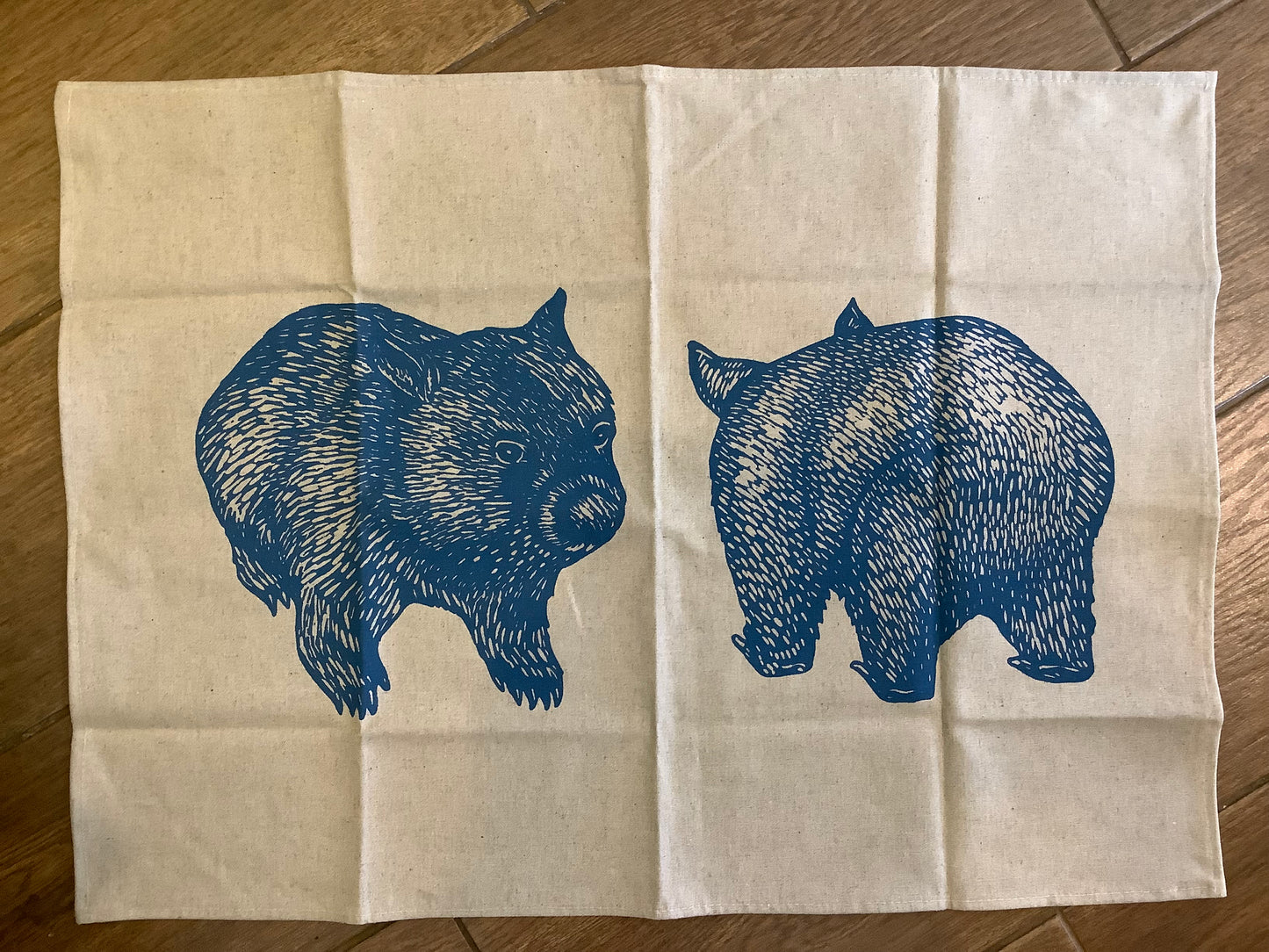 Bursaria Workshop Wombat Tea Towel