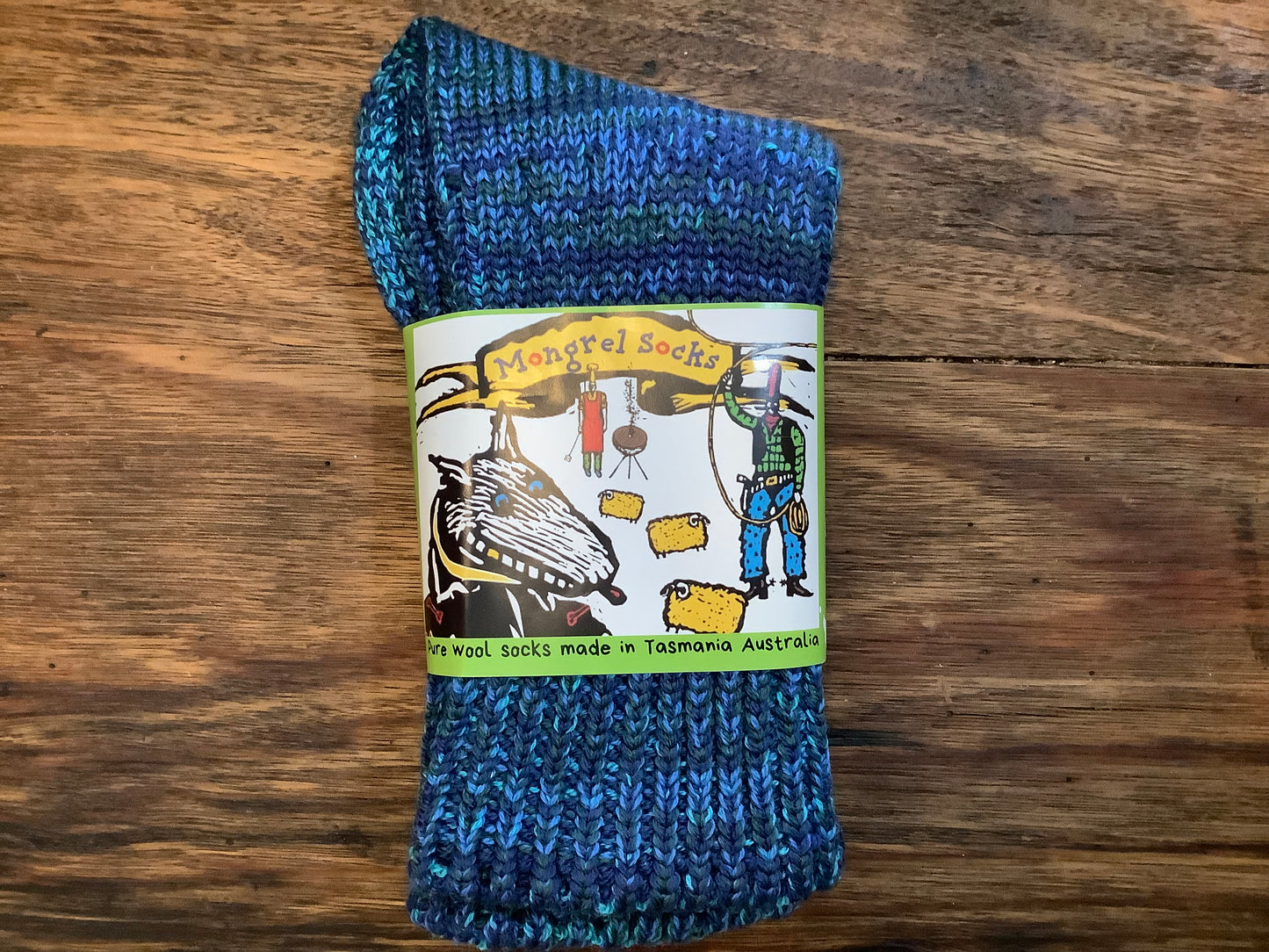Mini Mongrel Tasmanian Wool Socks (5-8yrs old)