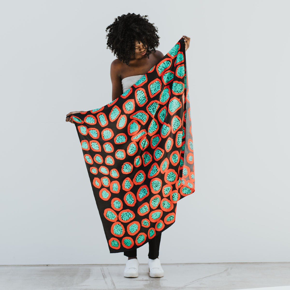 One Of Twelve Kampagee Silk Scarf - Mrs B Baragurra