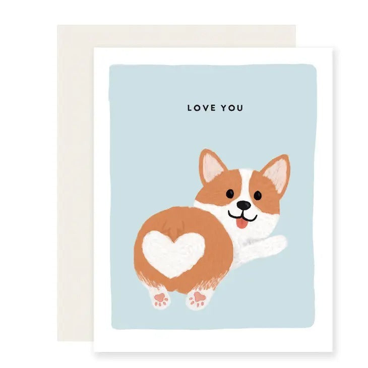Love You Corgi Greeting Card