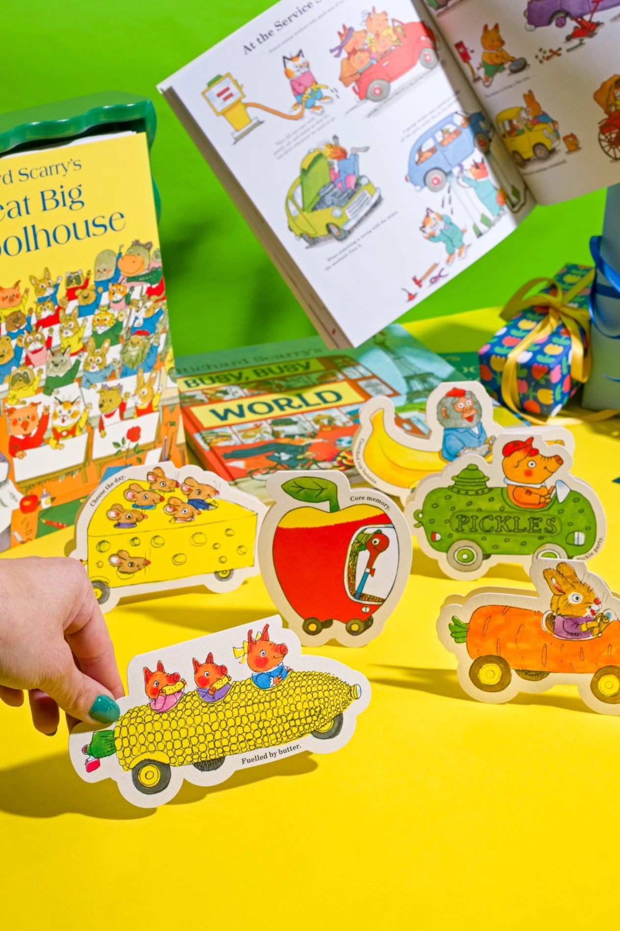 Richard Scarry Fuelled By Butter Corn Car Greeting Card