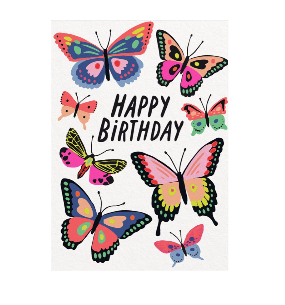 Happy Birthday Butterfly Card