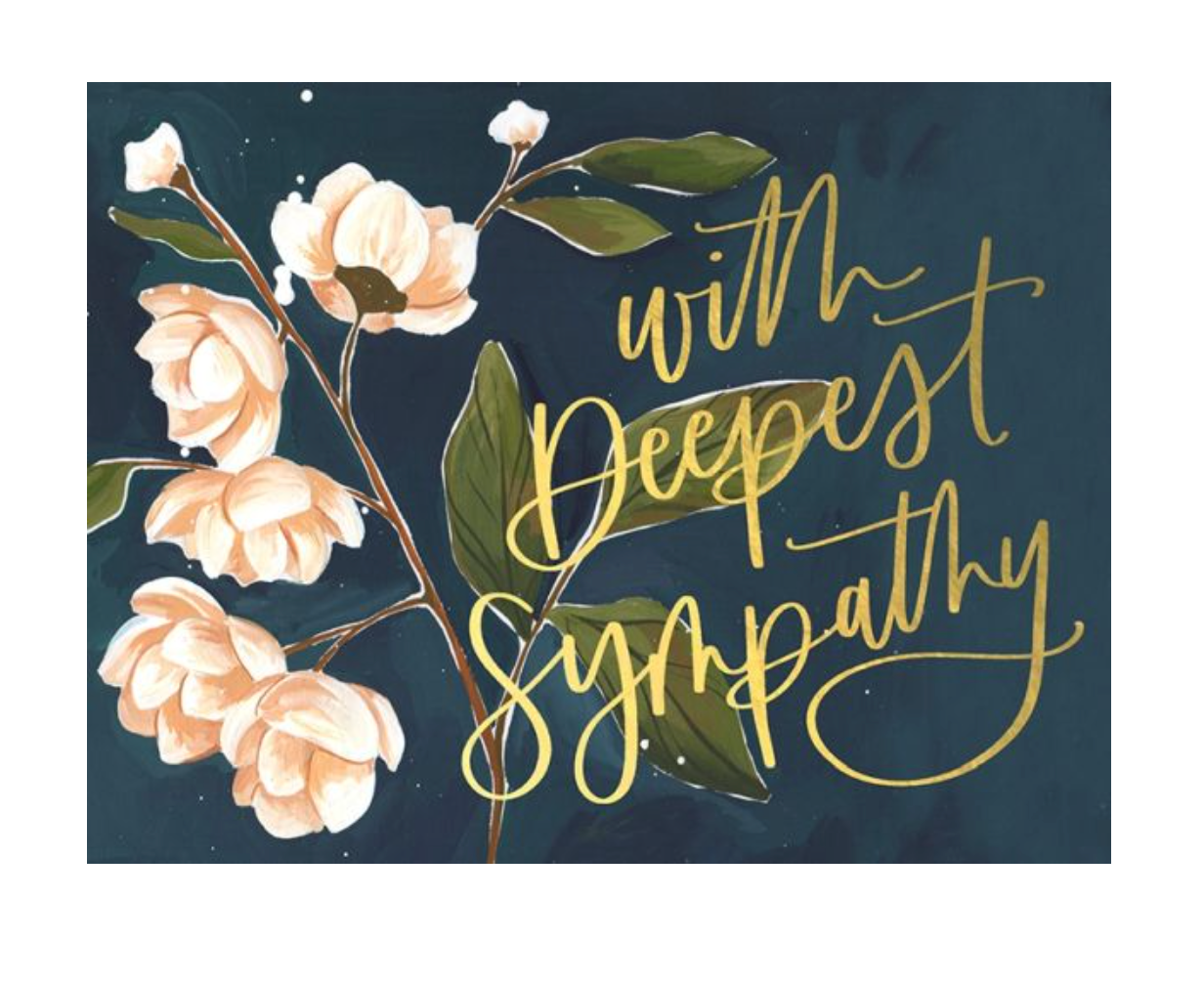 Deepest Sympathy Navy Foil Card