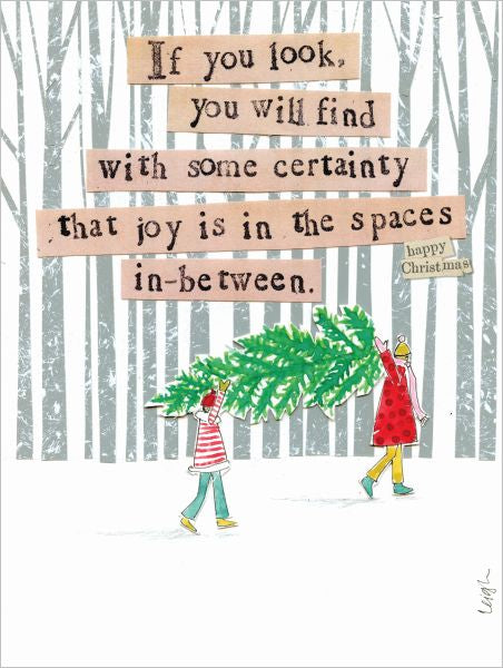 Spaces In Between Christmas Greeting Card