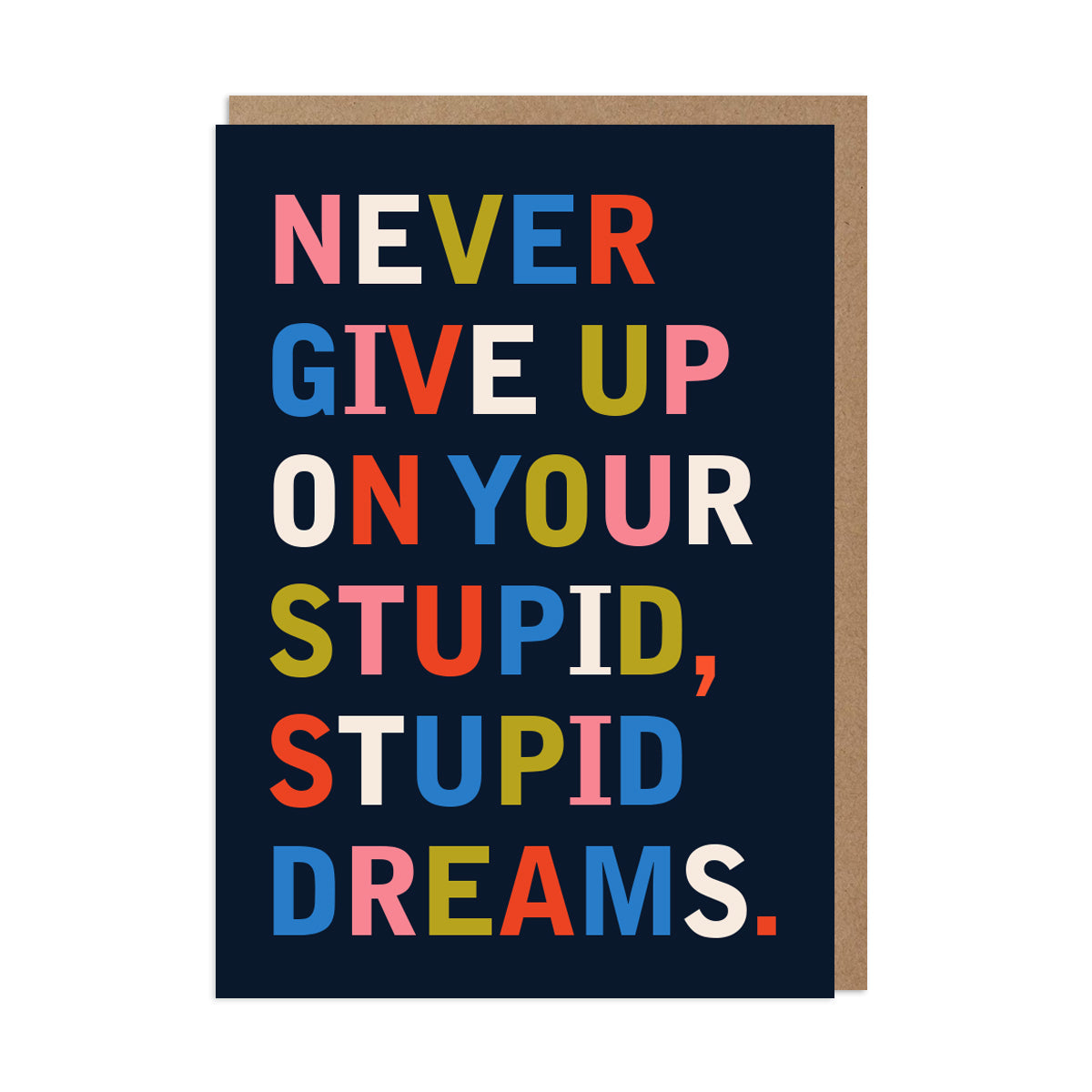 Never Give Up On Your Stupid Dreams Greeting Card
