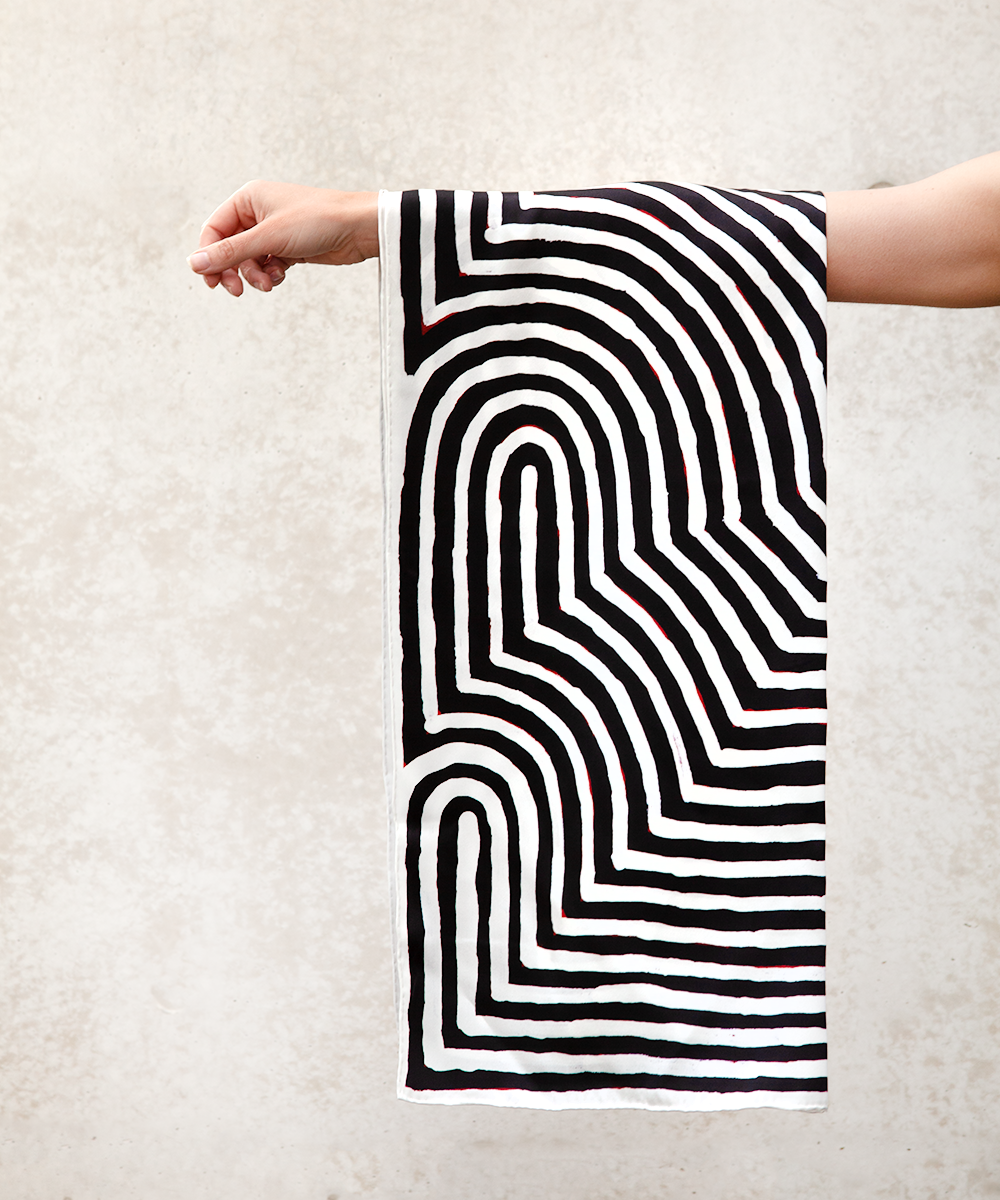 One Of Twelve Untitled Silk Scarf - Aubrey Tjangala