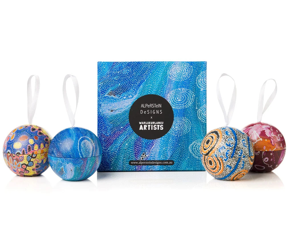 Indigenous Artists Christmas Bauble Tins 4 Pack