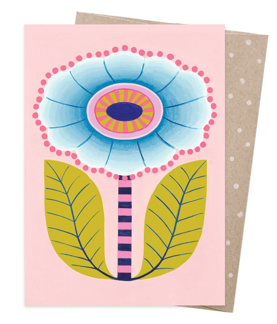 Earth Greetings Claire Ishino Blue Bloom Greeting Card