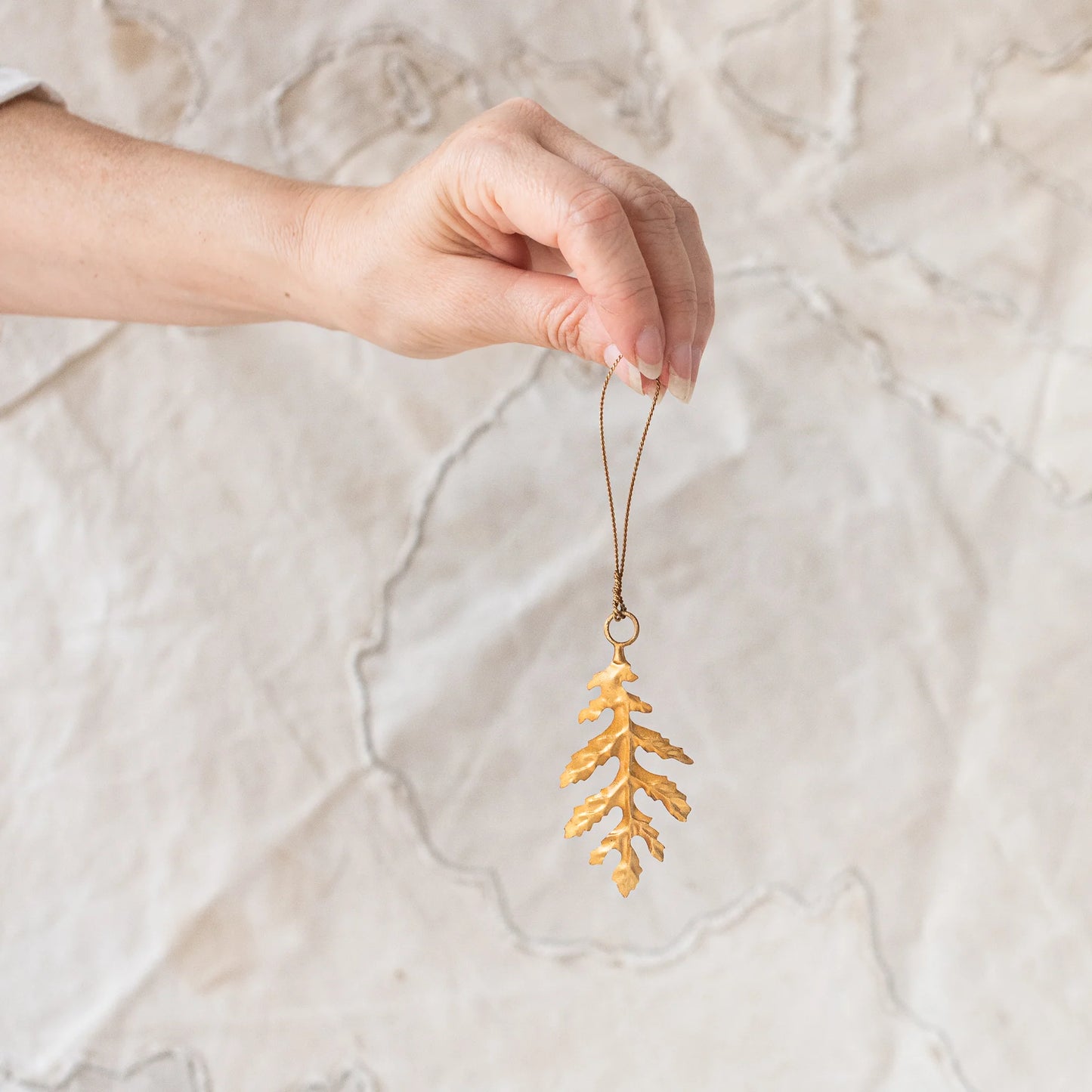 Brass Leaf Hanging Ornament