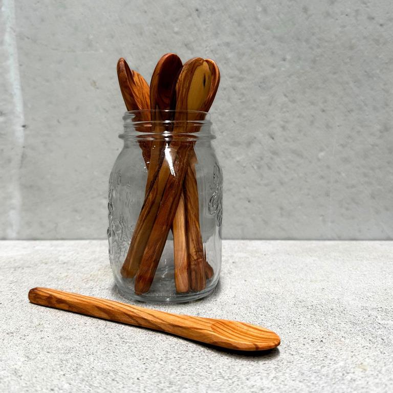 Olive Wood Mustard Spoon 18cm