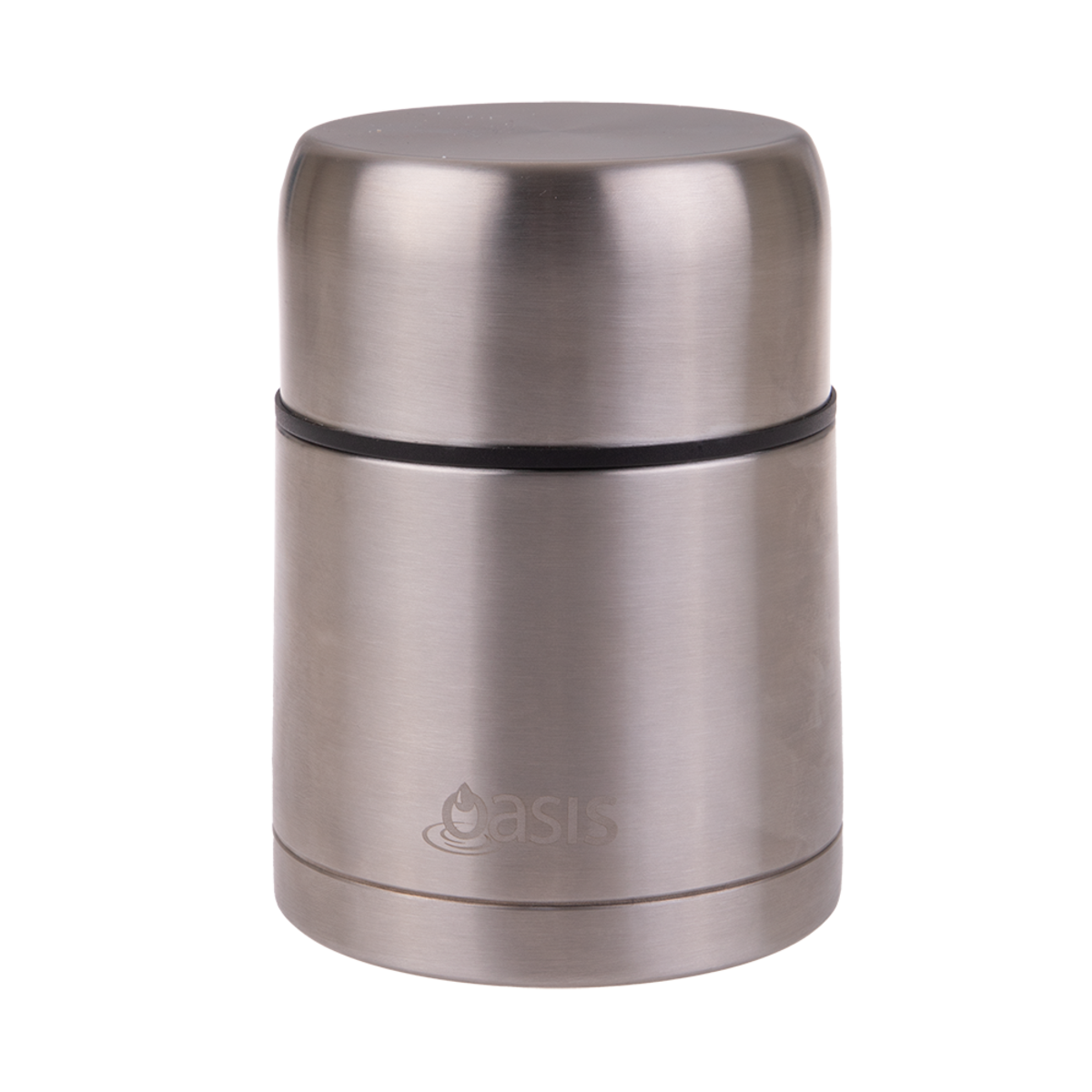 Oasis Stainless Steel Double Wall Insulated Food Flask Container With Spoon - Two Sizes