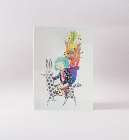 Surfing Sloth Adventure Llama Card