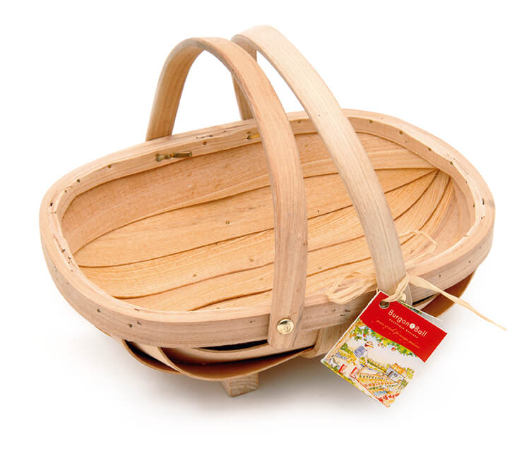 Burgon & Ball Traditional Wooden Garden Trug Basket - 3 Sizes