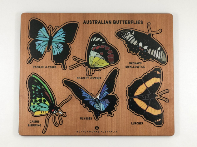 Buttonworks Timber Australian Butterfly Puzzle