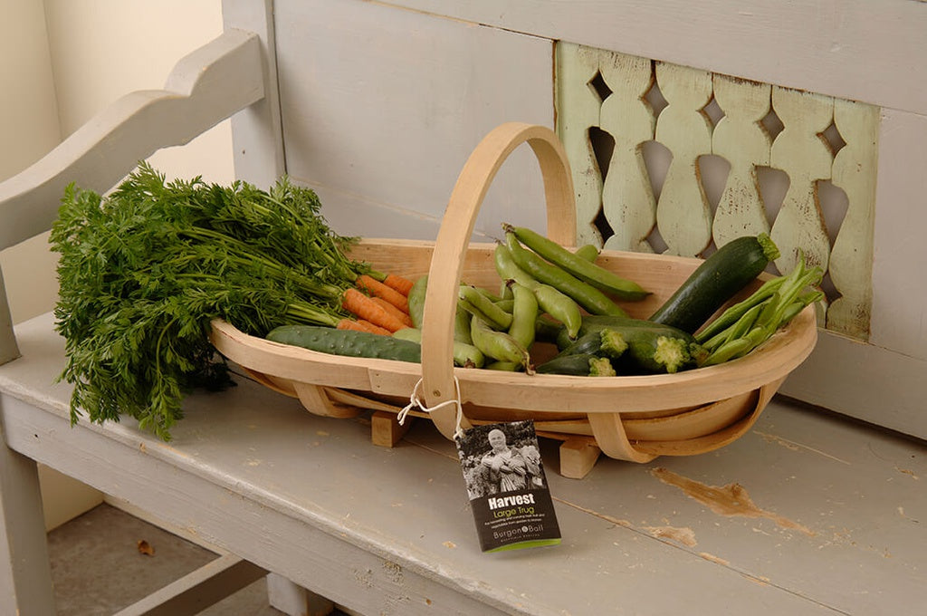 Burgon & Ball Traditional Wooden Garden Trug Basket - 3 Sizes