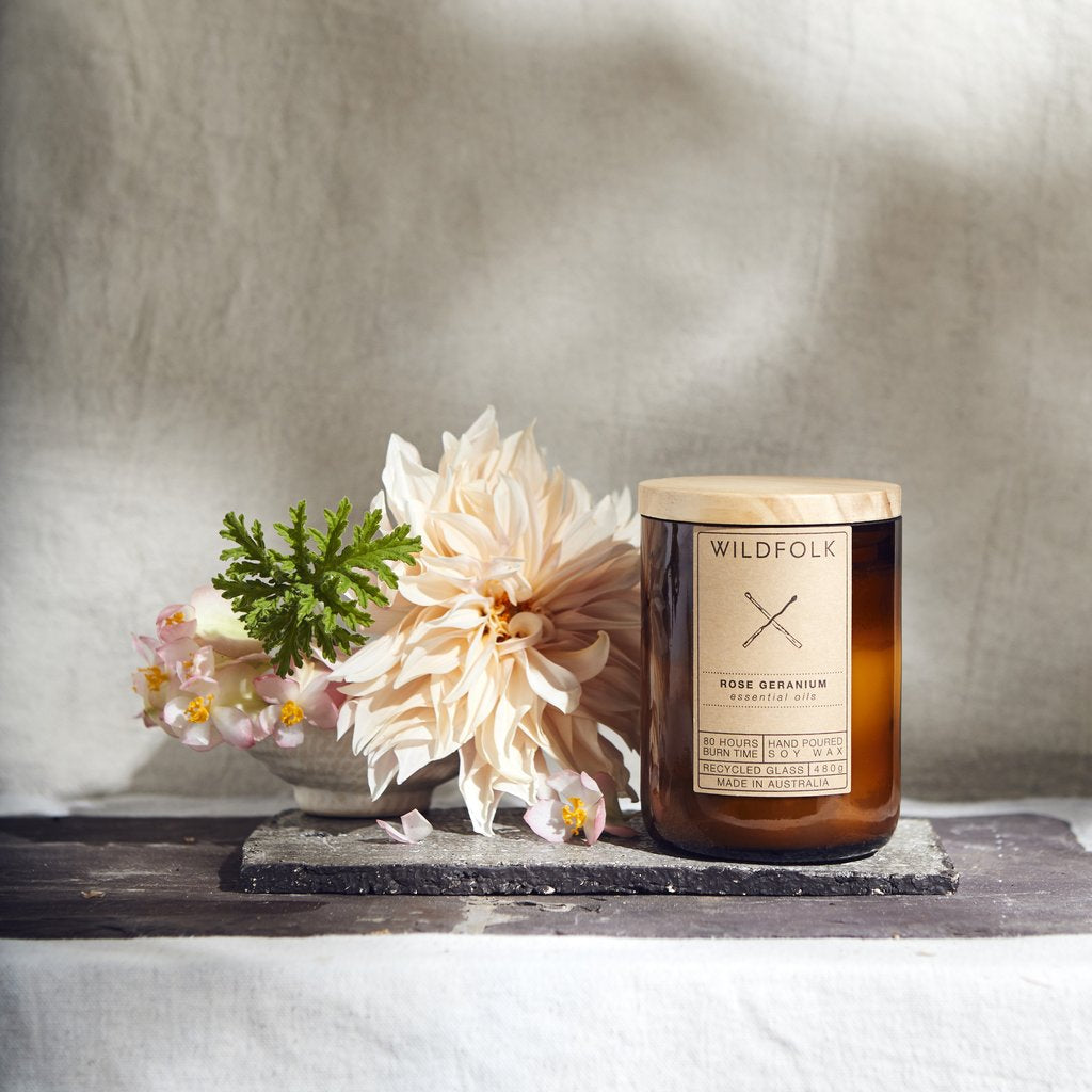 Wildfolk Candle Rose Geranium