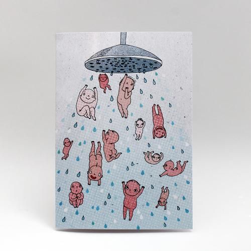 Surfing Sloth Baby Shower Greeting Card