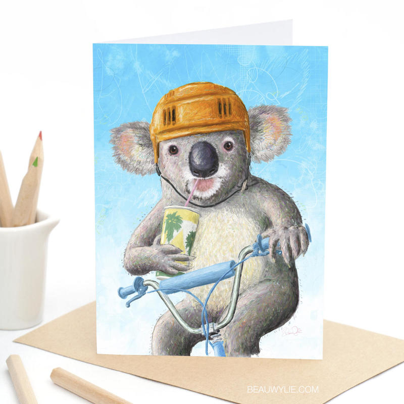 Beau Wylie BMX Bandit Greeting Card