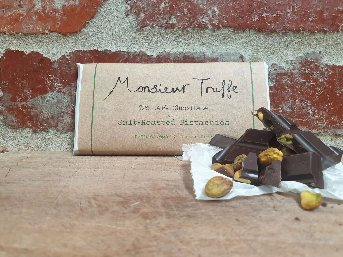 Monsieur Truffe 72% Dark with Salt-Roasted Pistachios