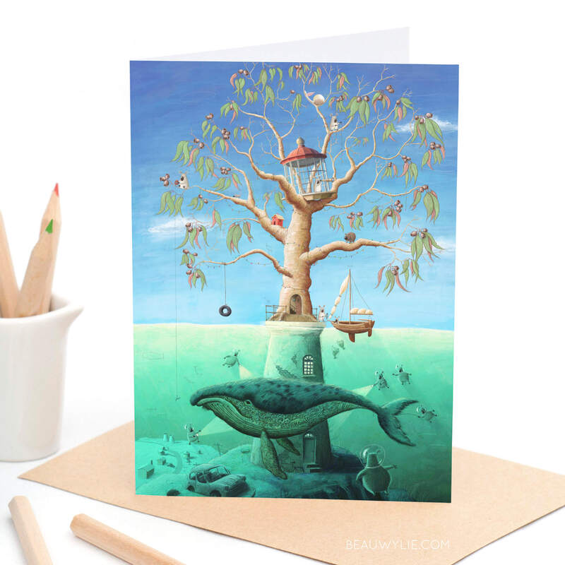 Beau Wylie Darwin's Lighthouse Greeting Card