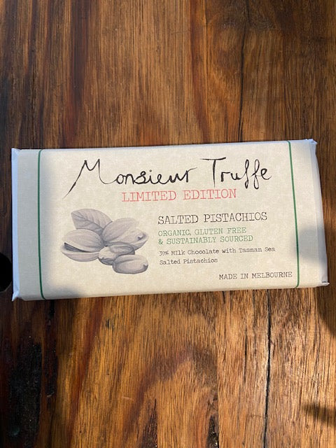 Monsieur Truffe 32% Milk Chocolate with Roasted Pistachio