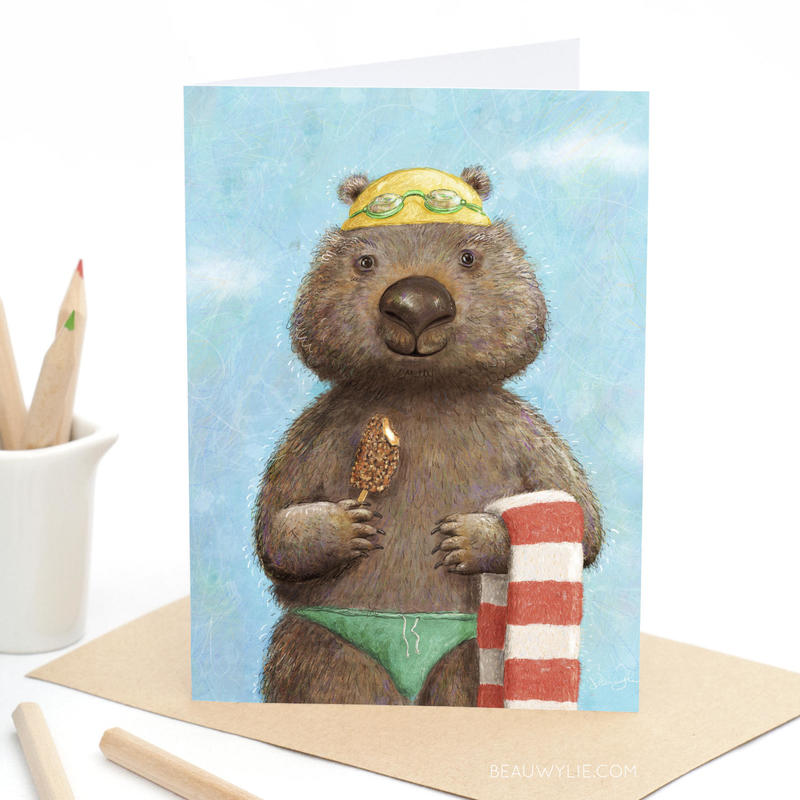 Beau Wylie Swimming Club Greeting Card