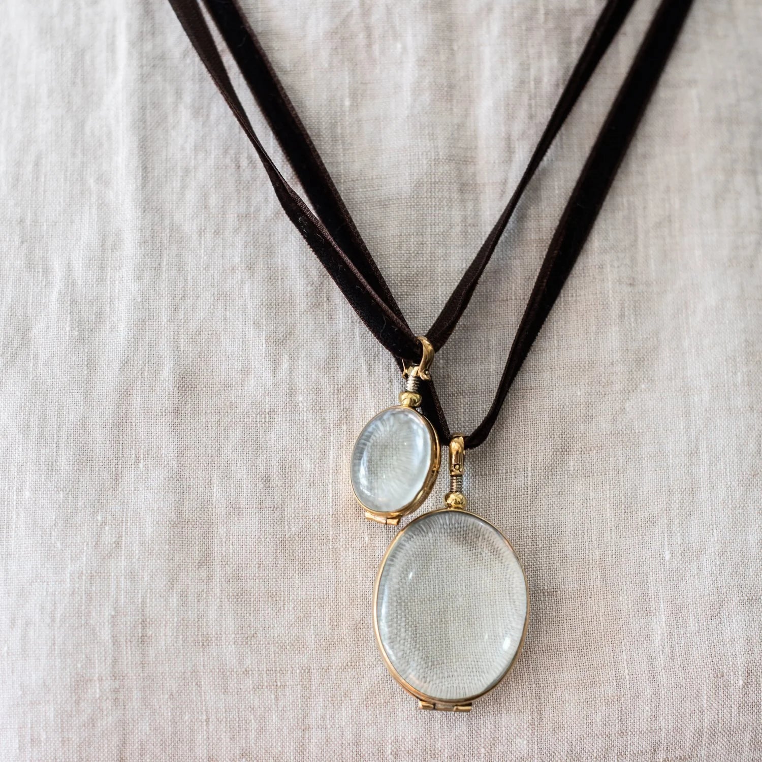 Oval Rock Crystal Locket by Sonoma State Jewellery – The Green Store
