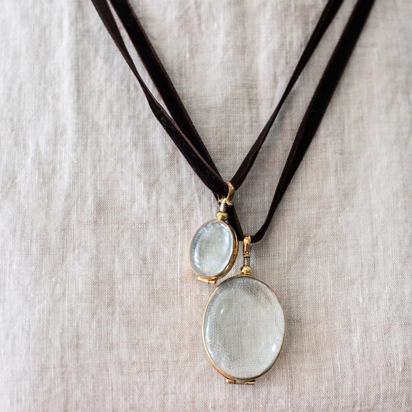 Oval Rock Crystal Locket by Sonoma State Jewellery