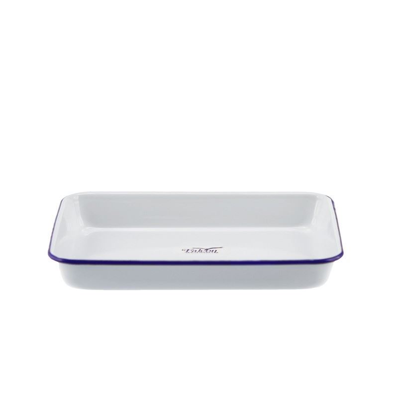 Falcon Enamelware Bake Pan with Blue Rim