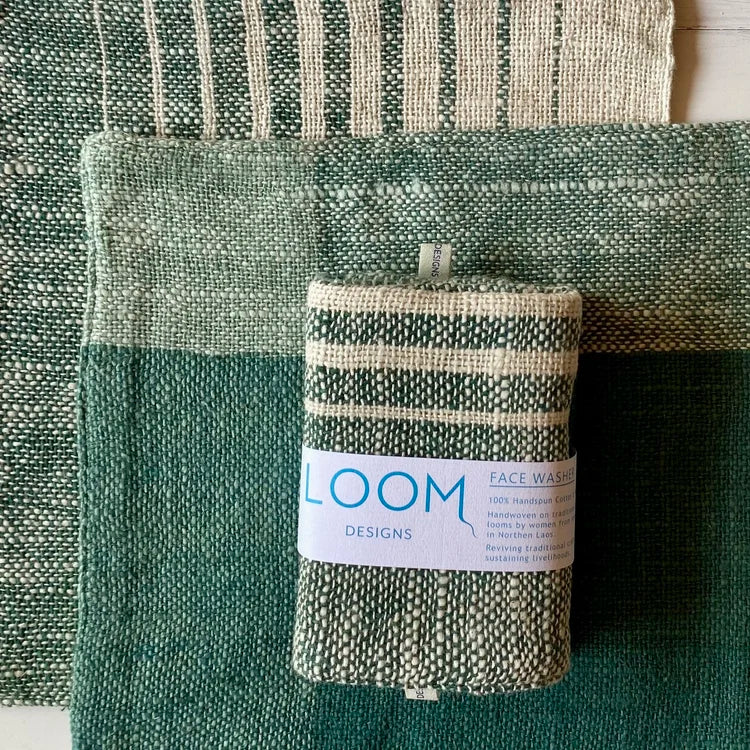 Loom Designs Natural Cotton Face Cloth 2 Pack