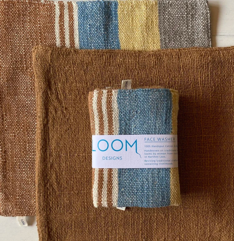 Loom Designs Natural Cotton Face Cloth 2 Pack