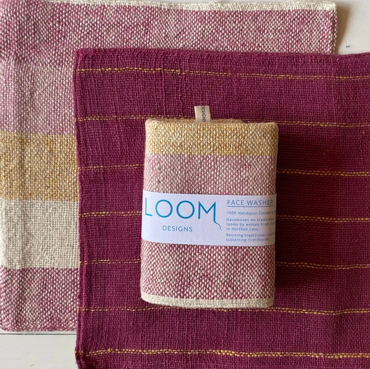 Loom Designs Natural Cotton Face Cloth 2 Pack