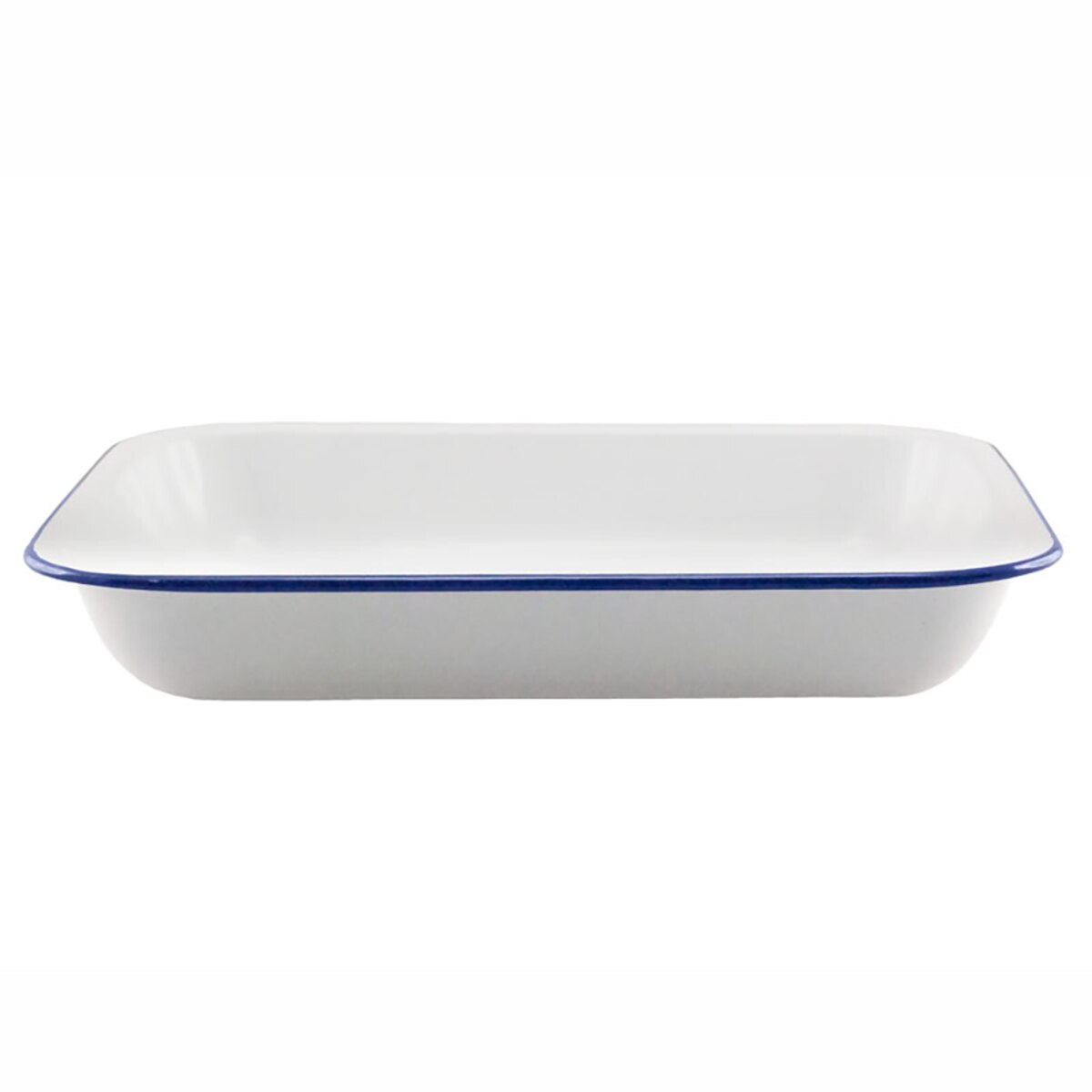 Falcon Enamelware Bake Pan with Blue Rim