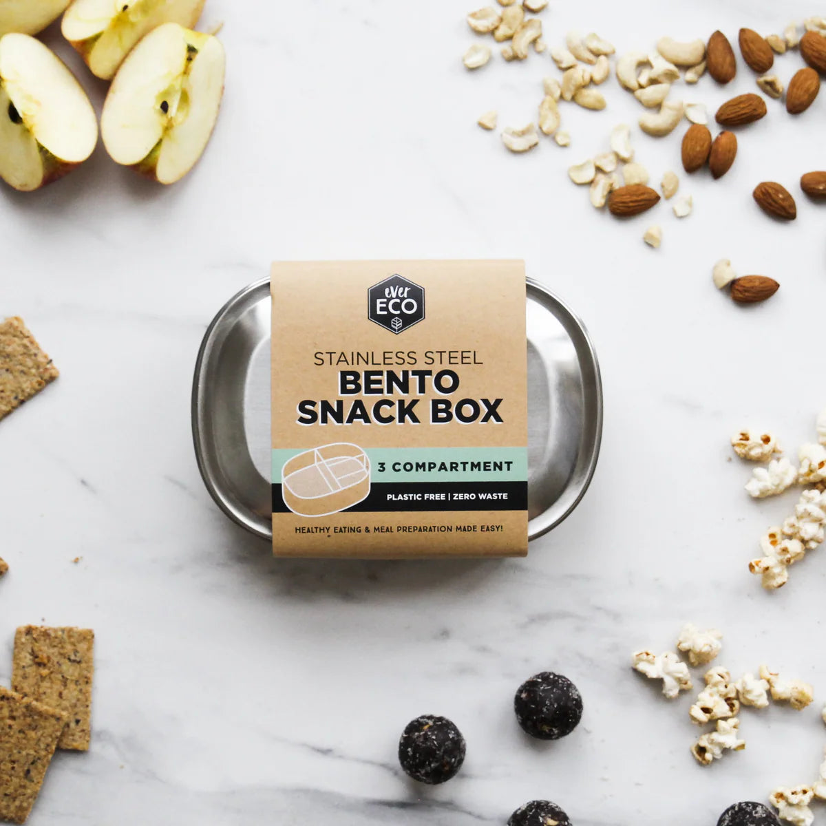 Ever Eco Stainless Steel Bento Snack Box 580ml - Three Options