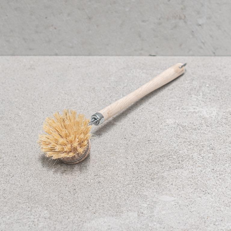 Timber Natural Plant Fibre Dish Brush 40mm with Replaceable Head