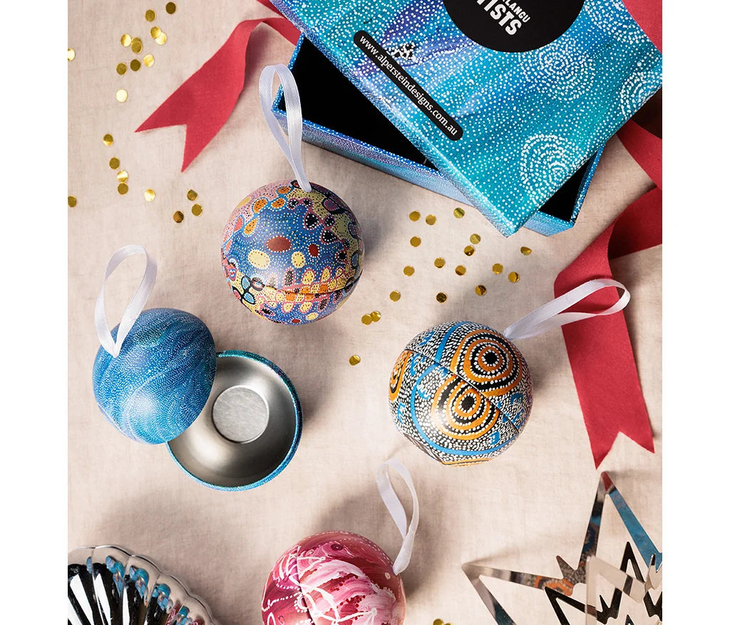 Indigenous Artists Christmas Bauble Tins 4 Pack