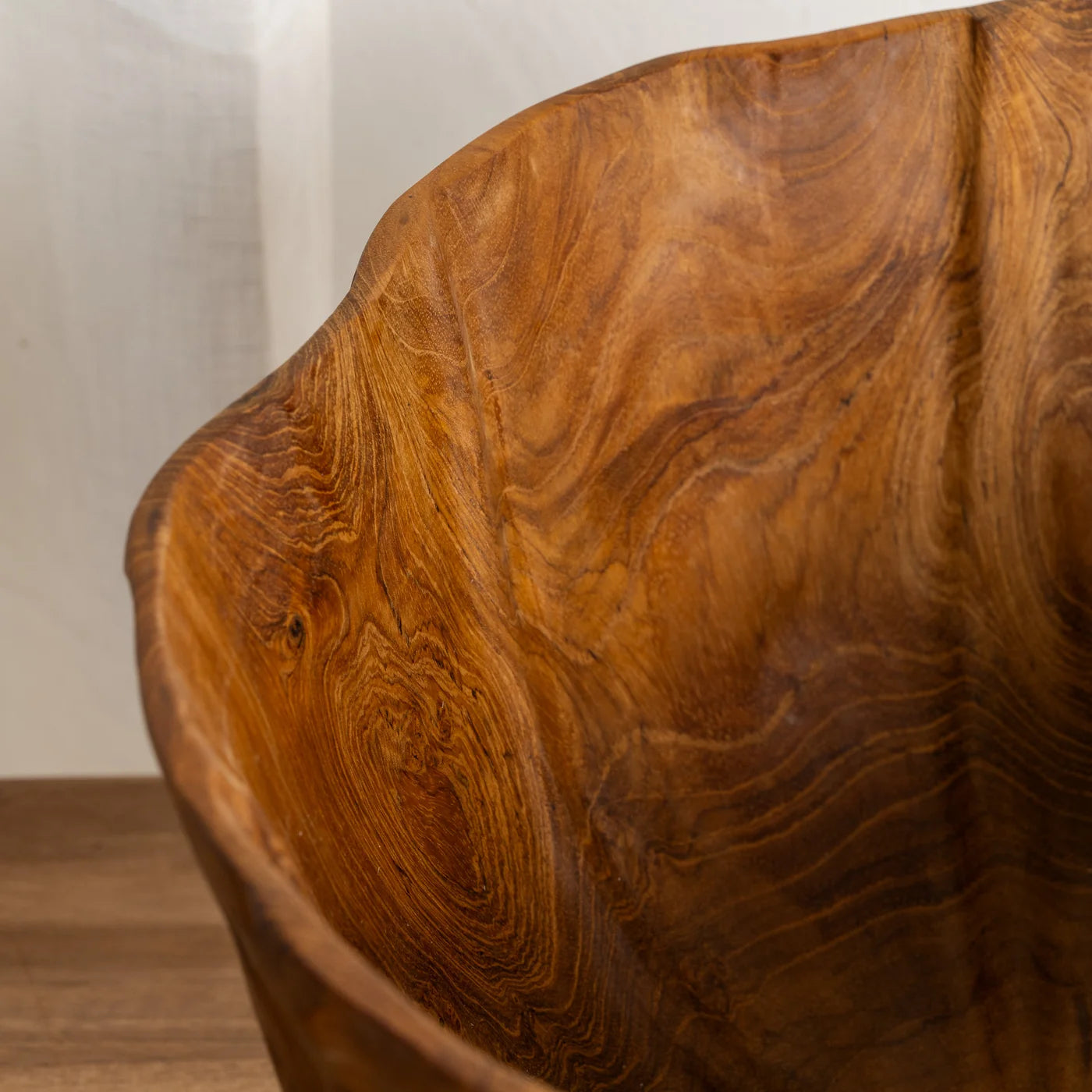 Recycled Teak Anthro Sculptural Bowl