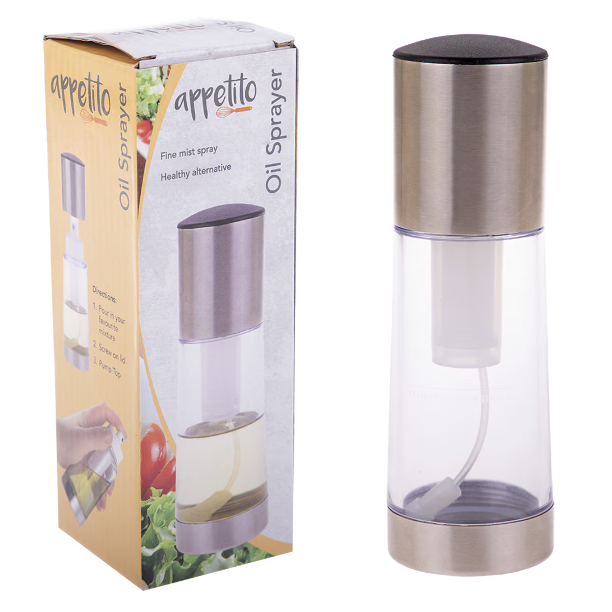 Appetito Stainless Steel Casing Oil Sprayer