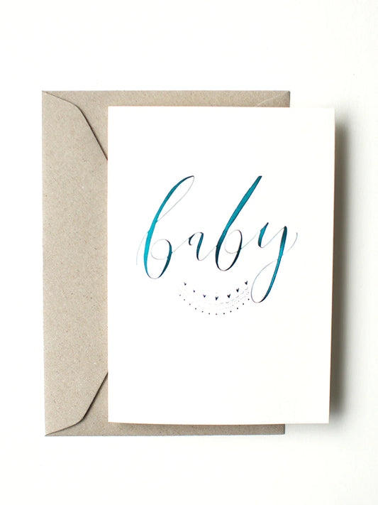 The Little Press Baby Foil Font Greeting Card