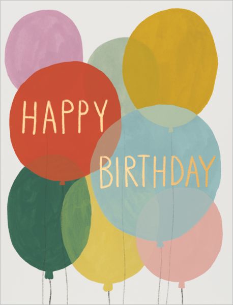 Birthday Balloons Greeting Card