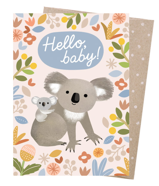 Earth Greetings Helen Ansell Bouncing Baby Koala Greeting Card